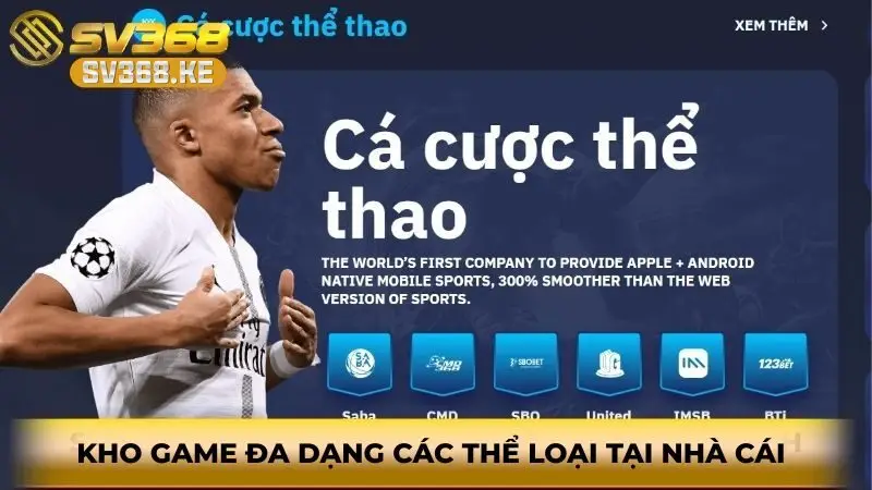 Kho game đa dạng các thể loại tại nhà cái